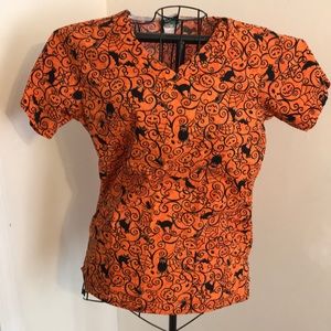 Halloween scrub top